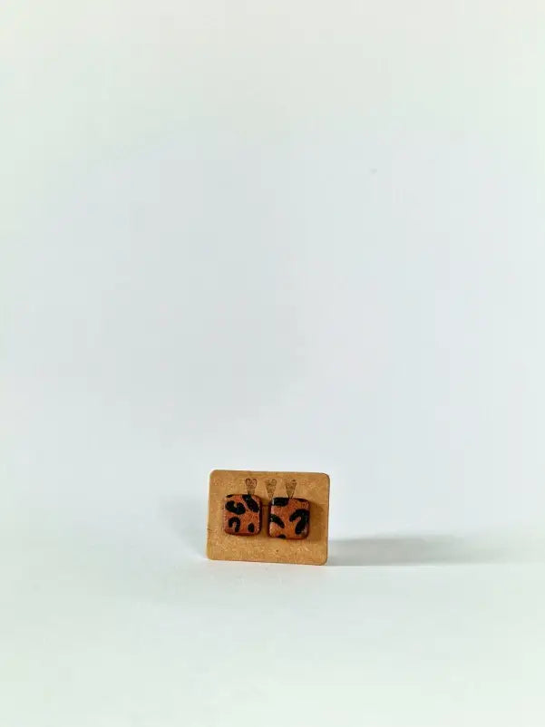 "Leopard squares" earrings