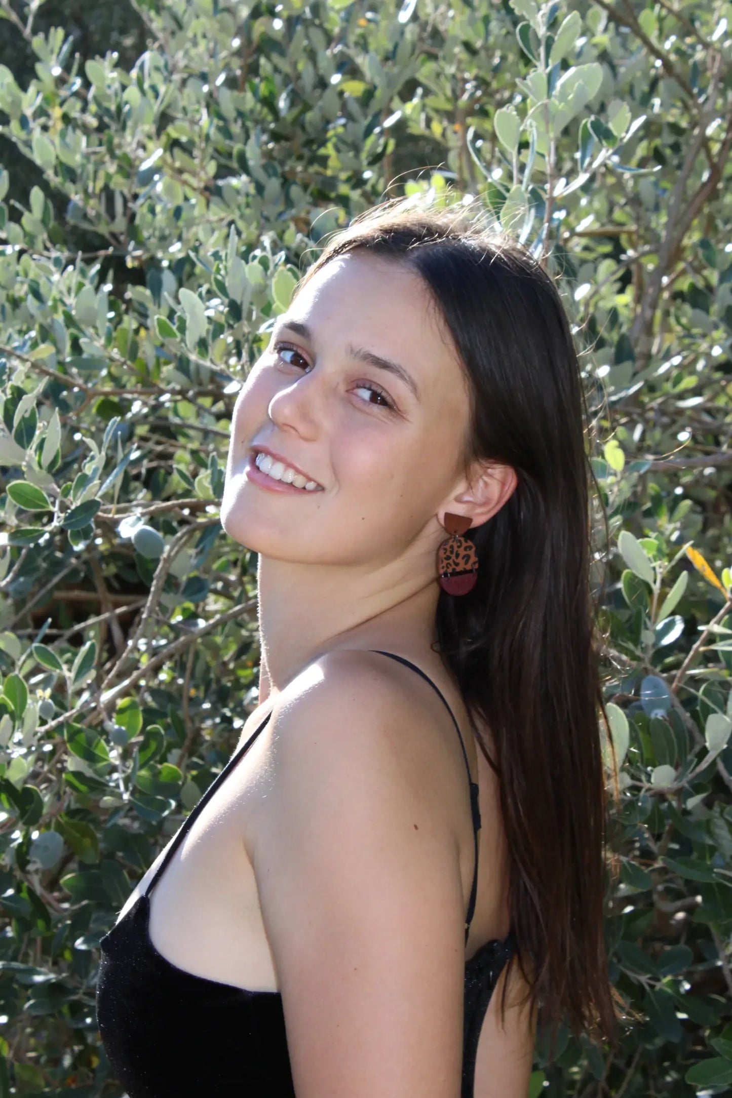 "Leopard bordeaux" earrings