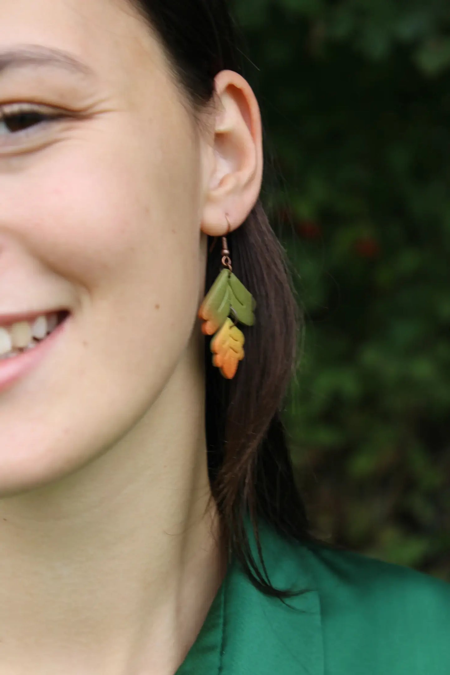 "Gradient leaves" earrings