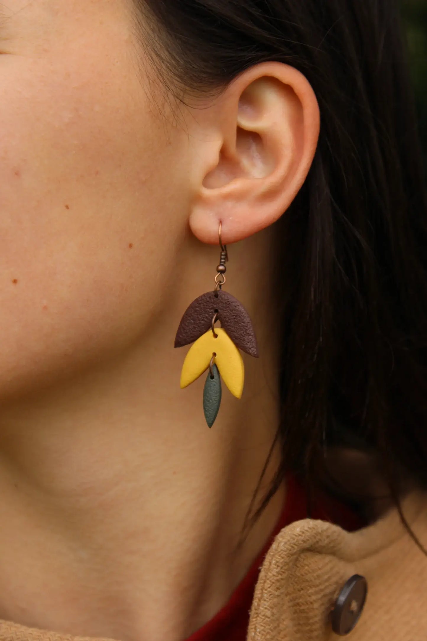 "Triple leaves II" earrings