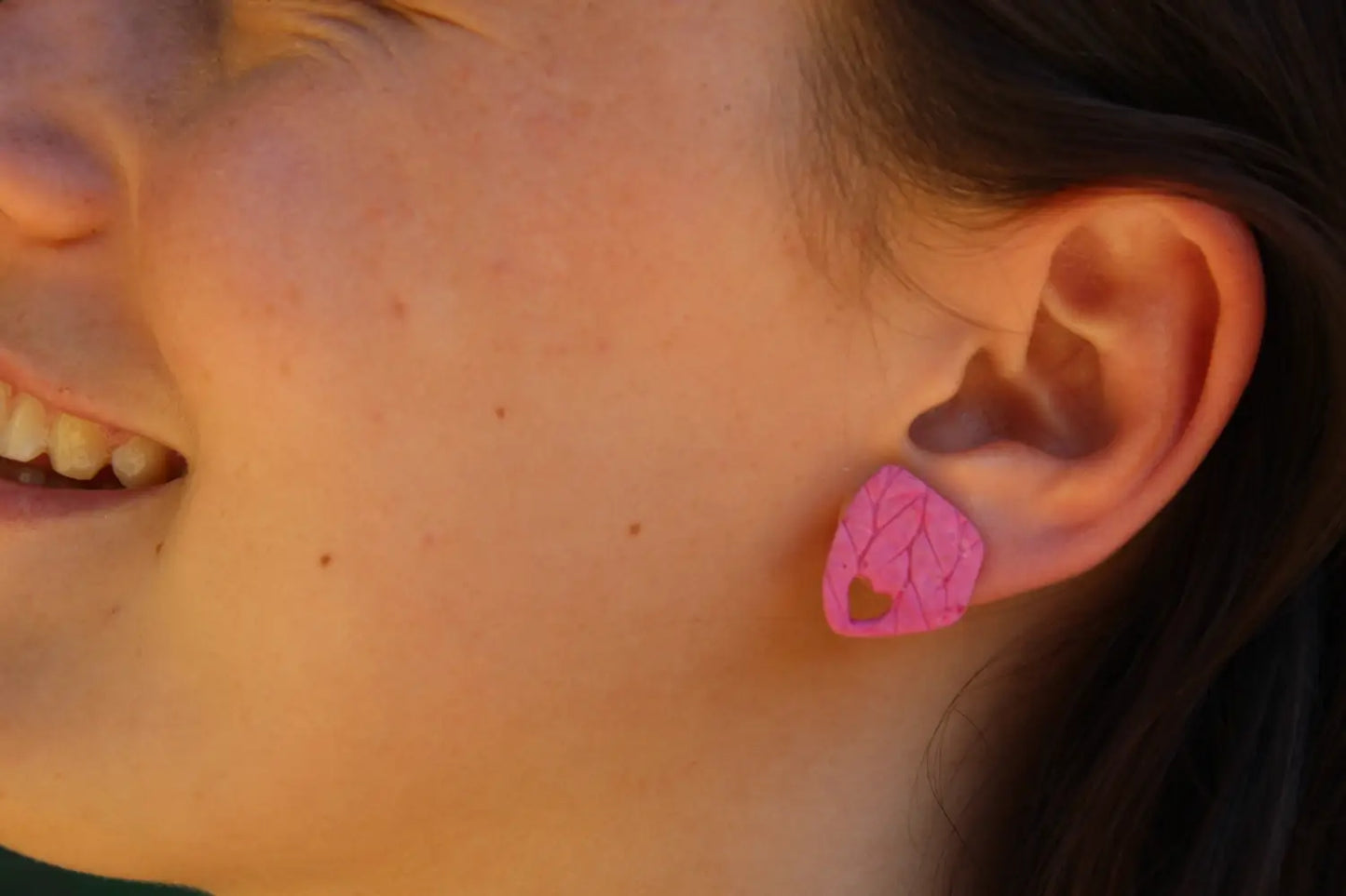 "Pink plaid" earrings