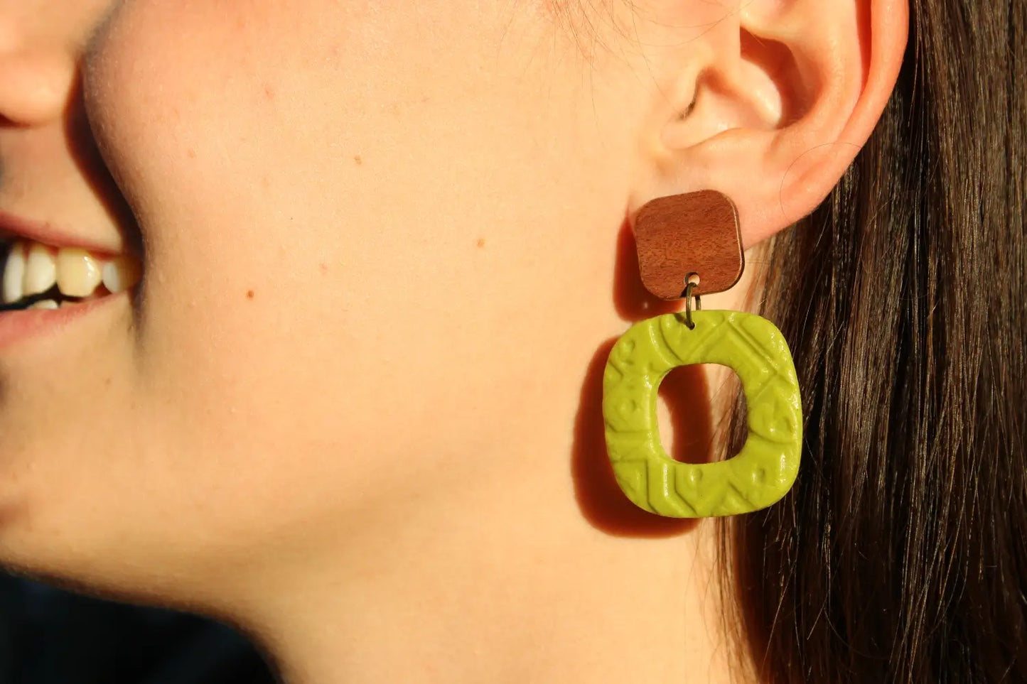 "Mayan hoops" earrings