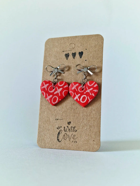 "XOXO hearts" earrings