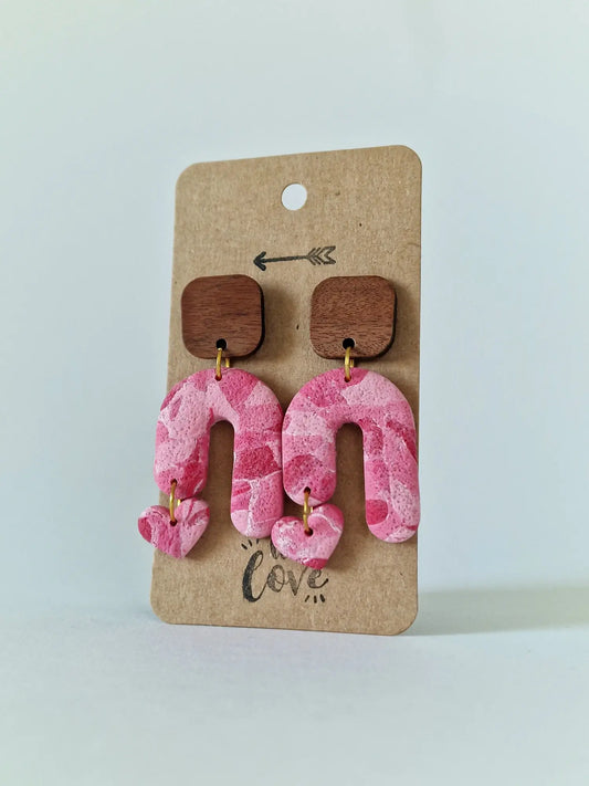 "Shooting heart" earrings