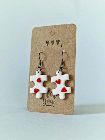 "Cupid's puzzle piece" earrings