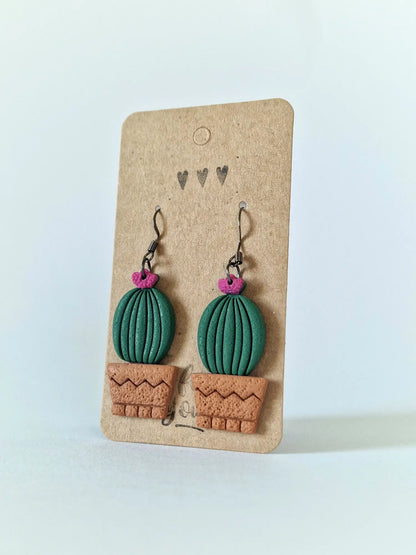 "Blossoming cactus" earrings