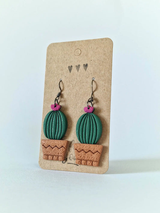 "Blossoming cactus" earrings