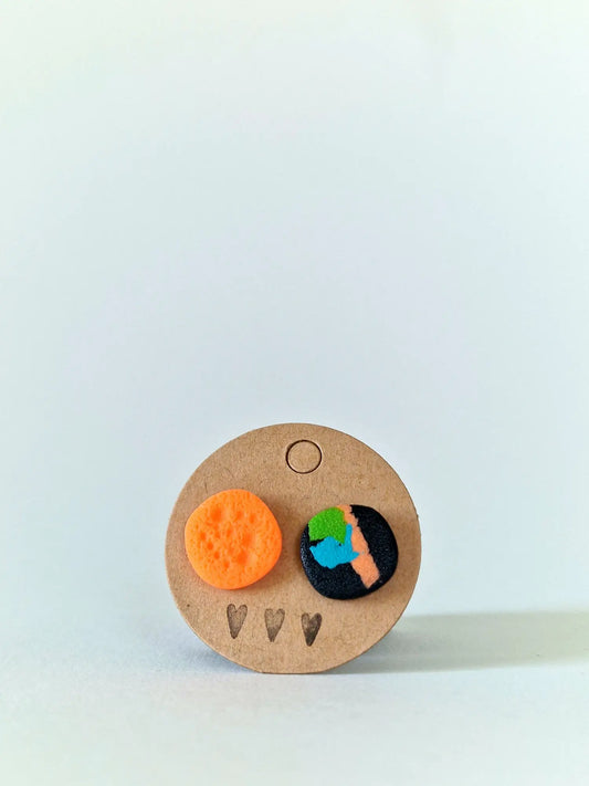 "Mismatched I" earrings