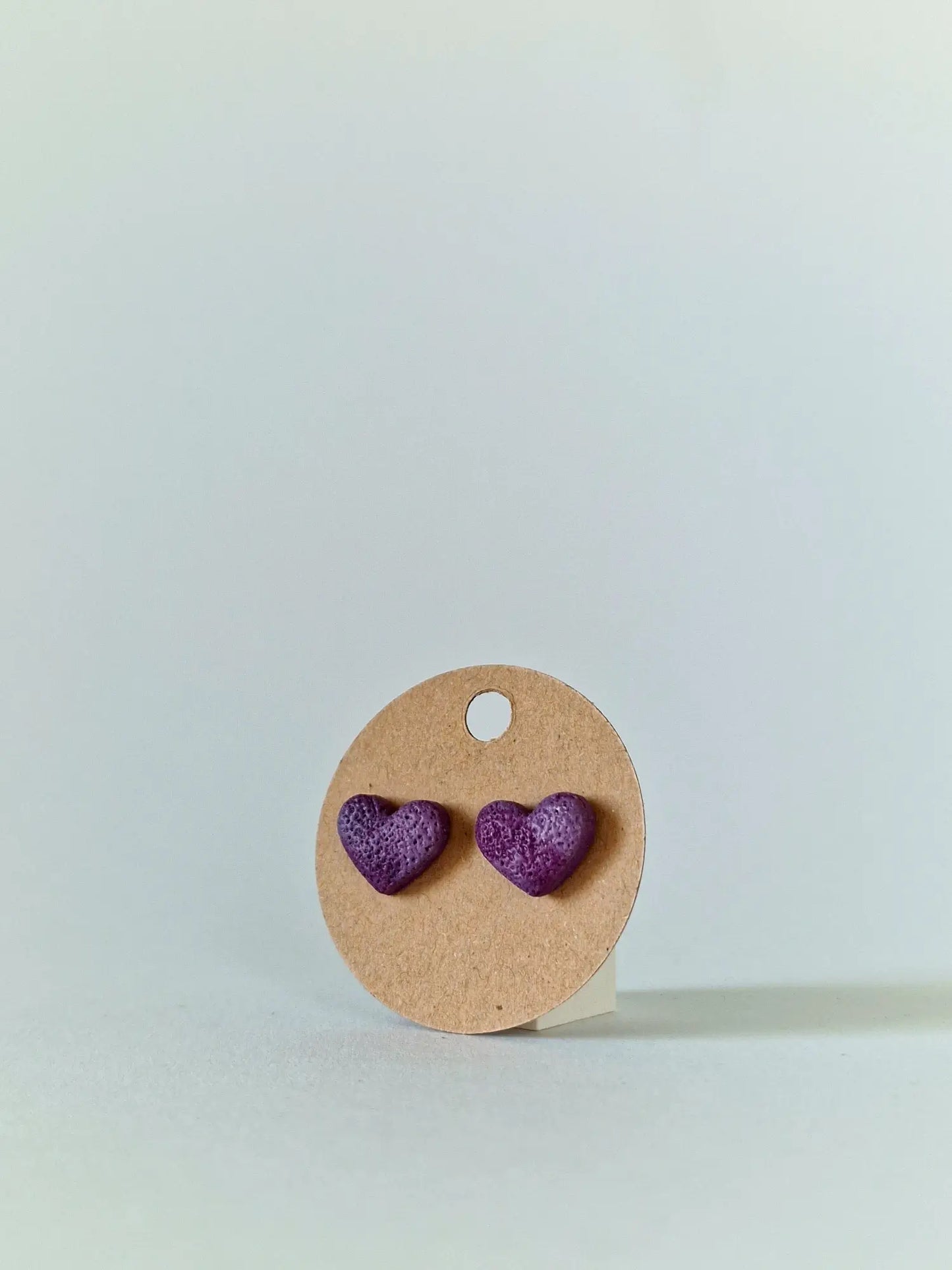 "Purple heart" earrings
