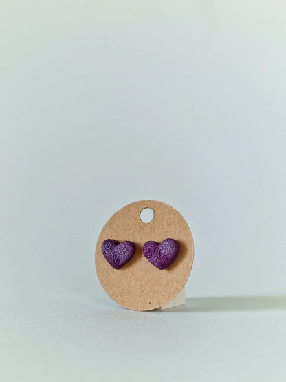 "Purple heart" earrings