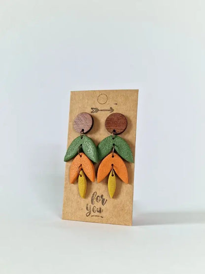 "Triple leaves" earrings