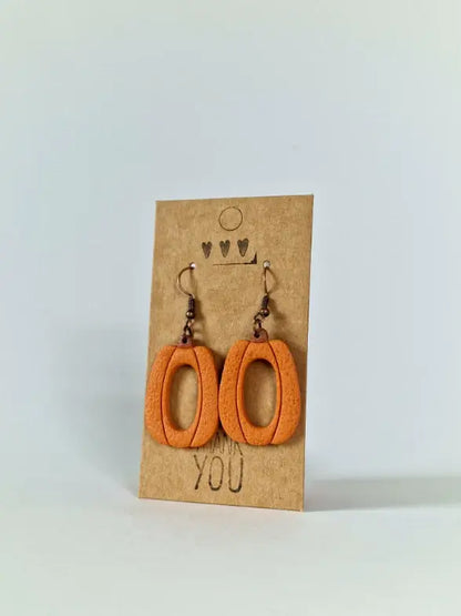 "Pumpkin holes" earrings