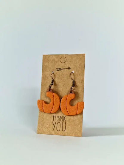 "Pumpkin sickles" earrings