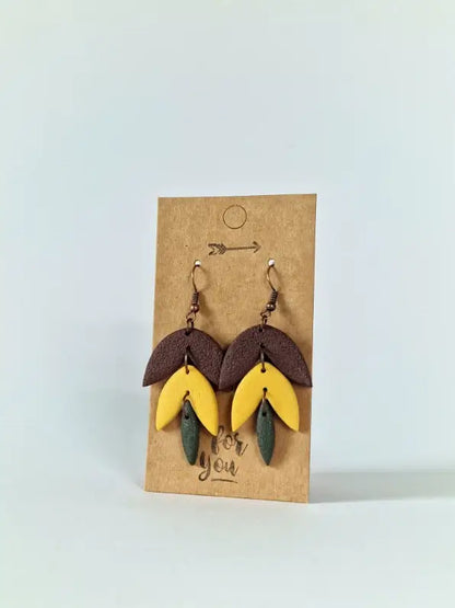 "Triple leaves II" earrings