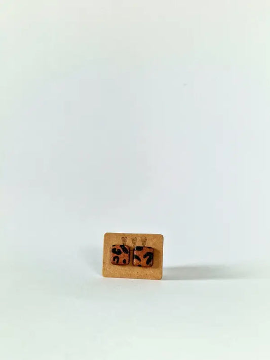 "Leopard squares" earrings