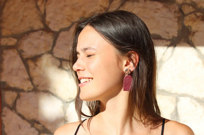 "Bordeaux tombstones" earrings