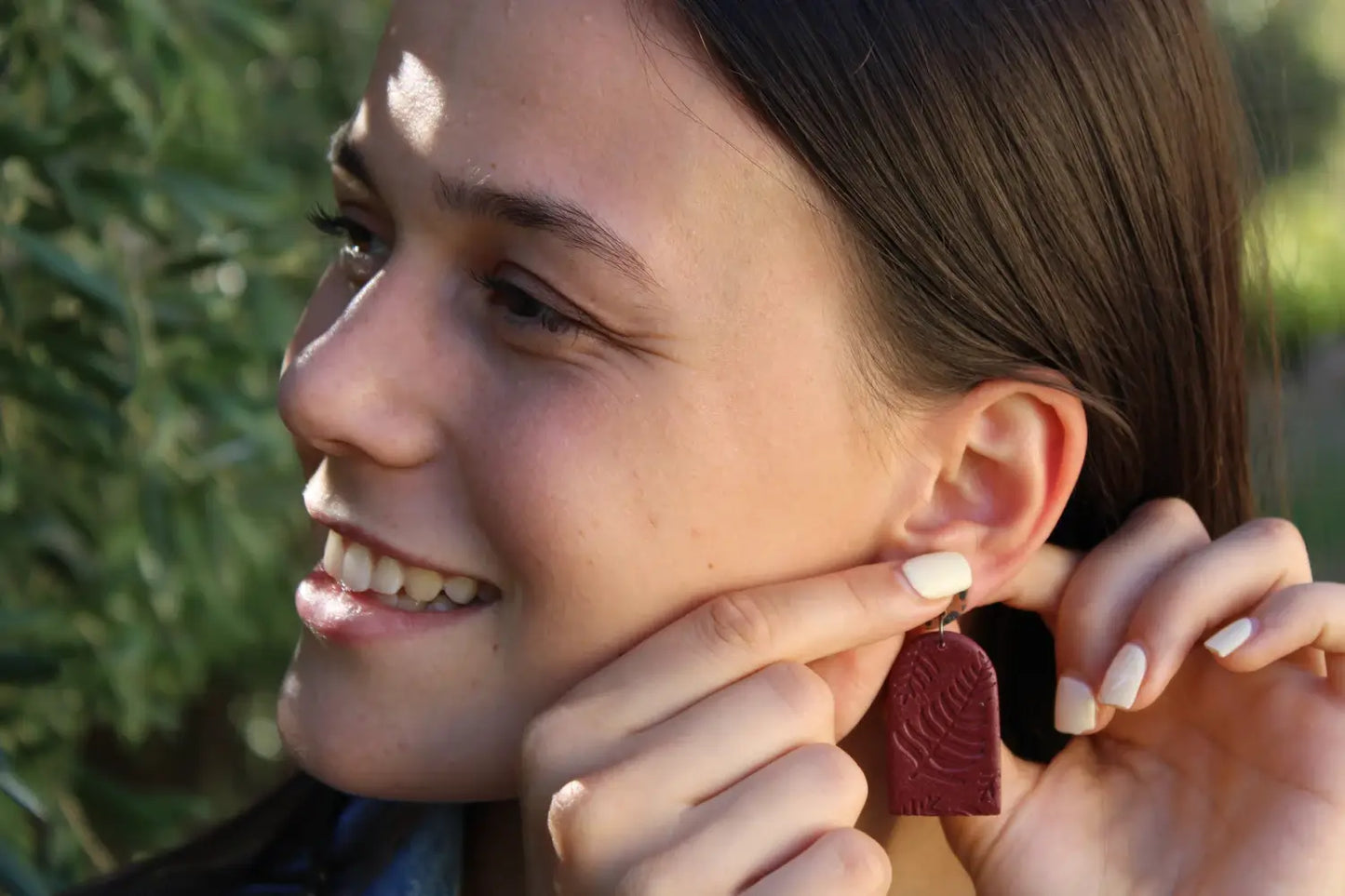 "Bordeaux tombstones" earrings