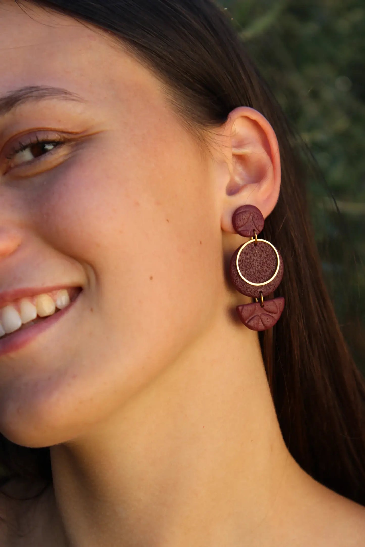 "Bordeaux prosperity" earrings
