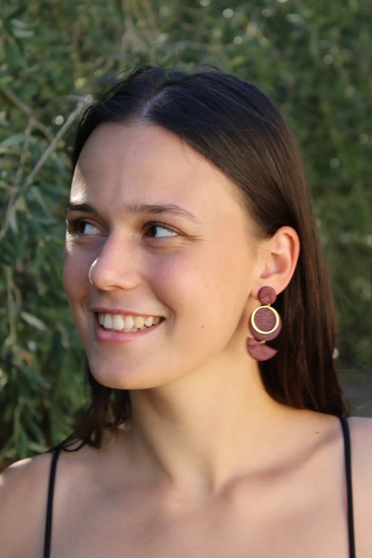 "Bordeaux prosperity" earrings