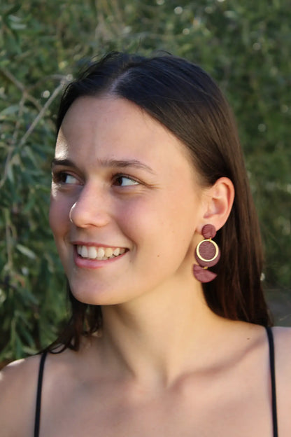 "Bordeaux prosperity" earrings