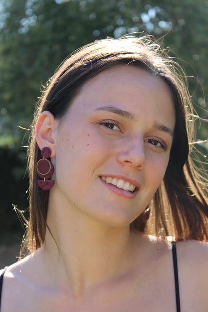 "Bordeaux prosperity" earrings