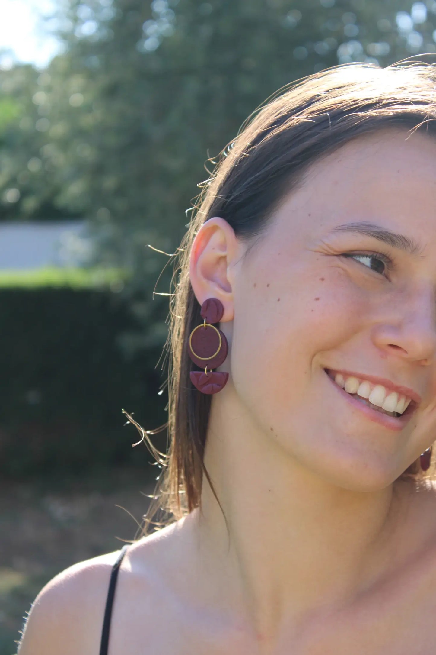 "Bordeaux prosperity" earrings