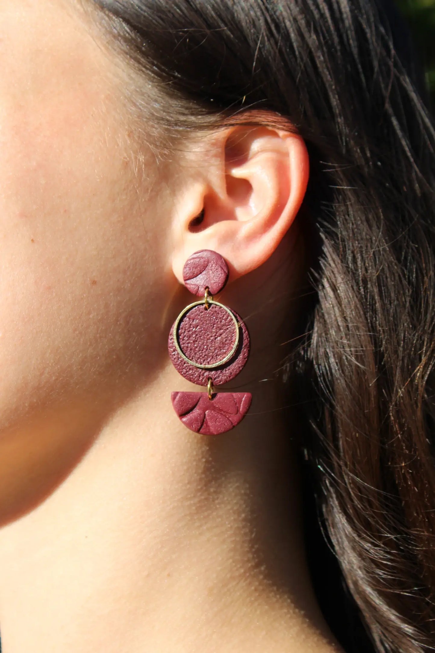 "Bordeaux prosperity" earrings
