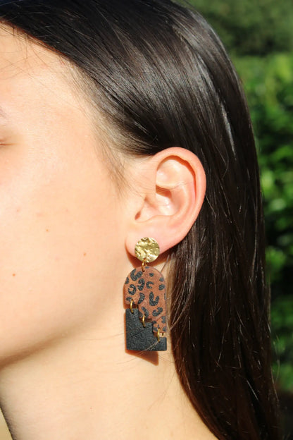 "Staggering leopard" earrings