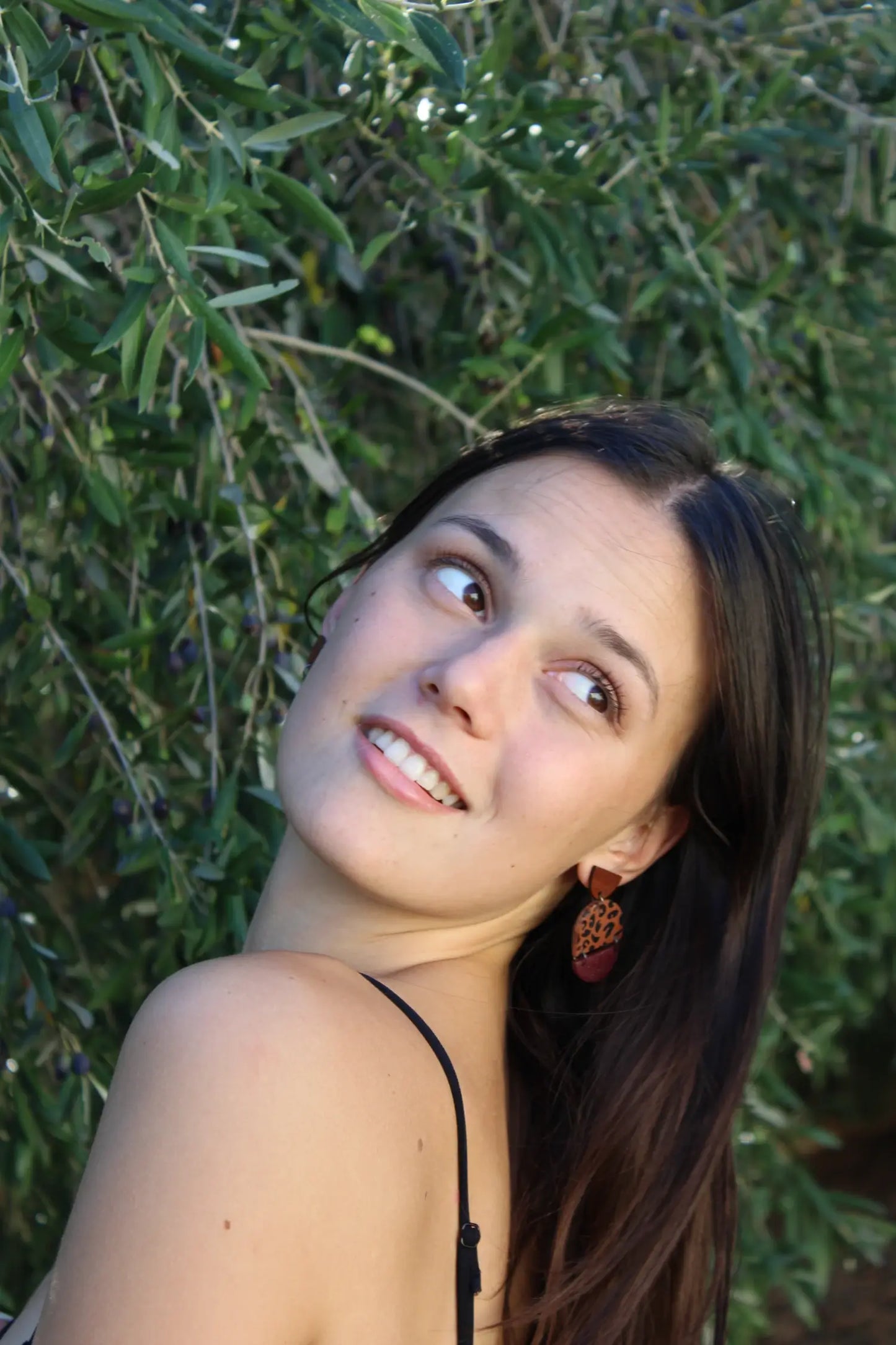 "Leopard bordeaux" earrings