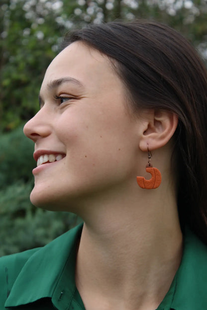 "Pumpkin sickles" earrings