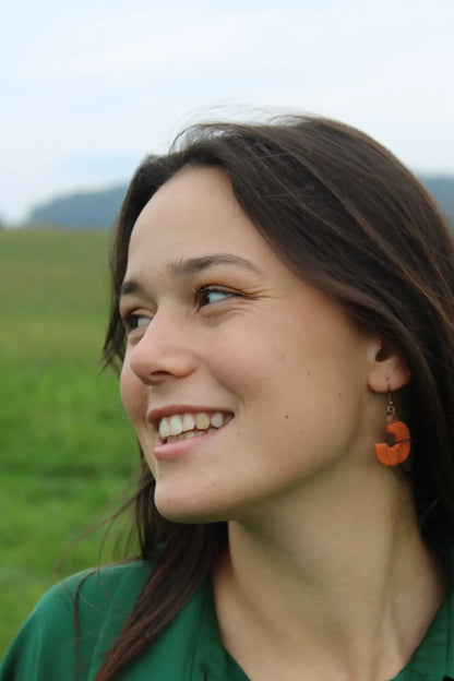 "Pumpkin sickles" earrings