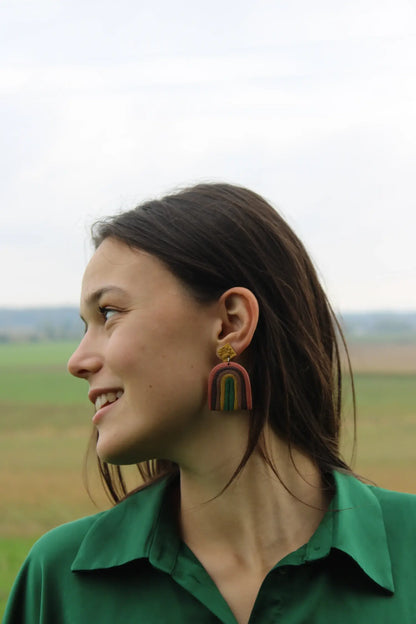 "Arches of fall" earrings