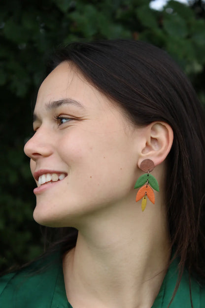 "Triple leaves" earrings