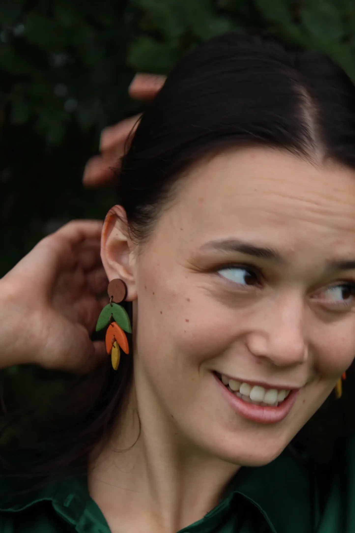 "Triple leaves" earrings