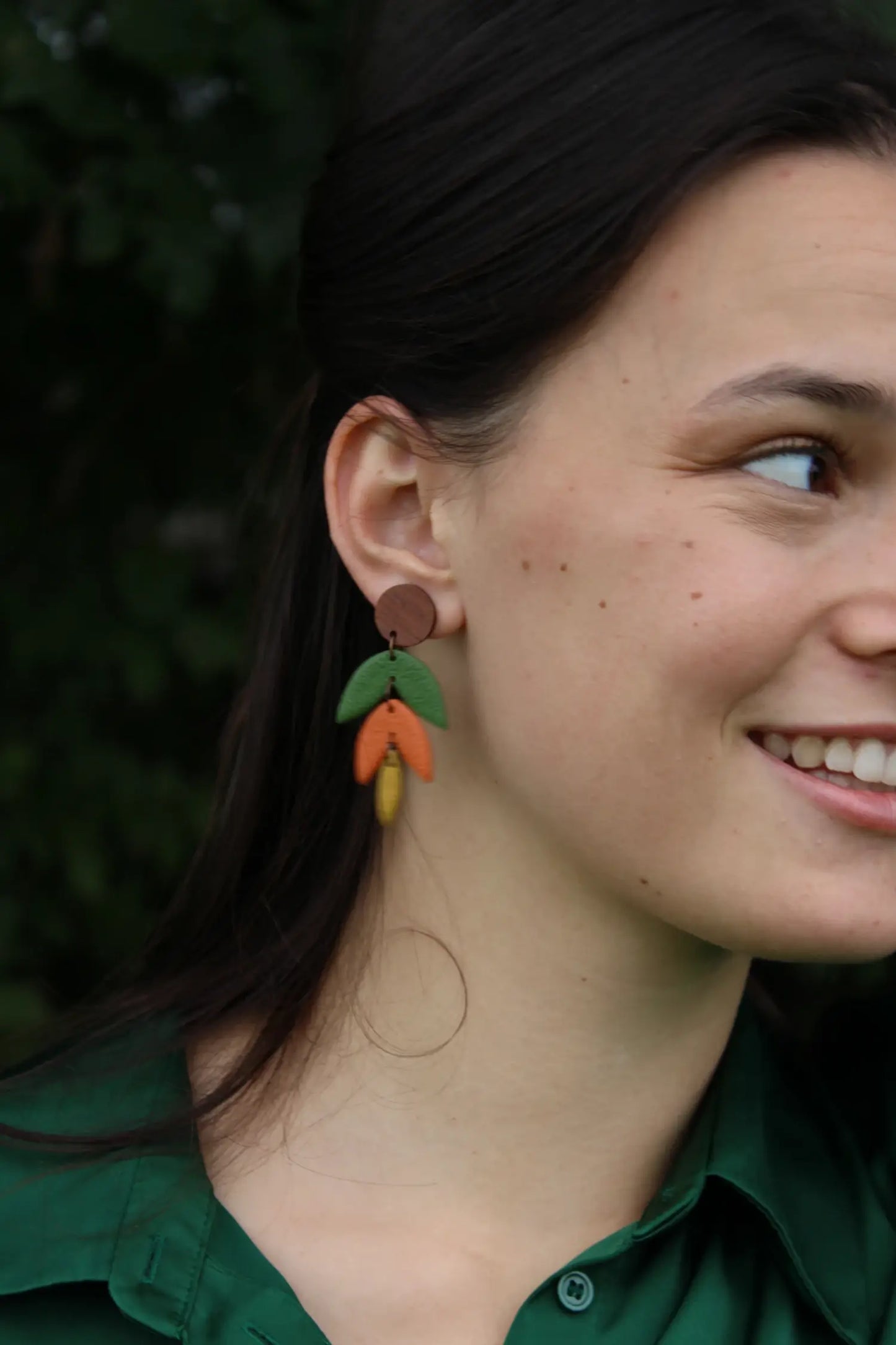 "Triple leaves" earrings
