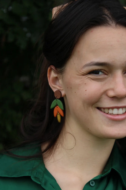 "Triple leaves" earrings