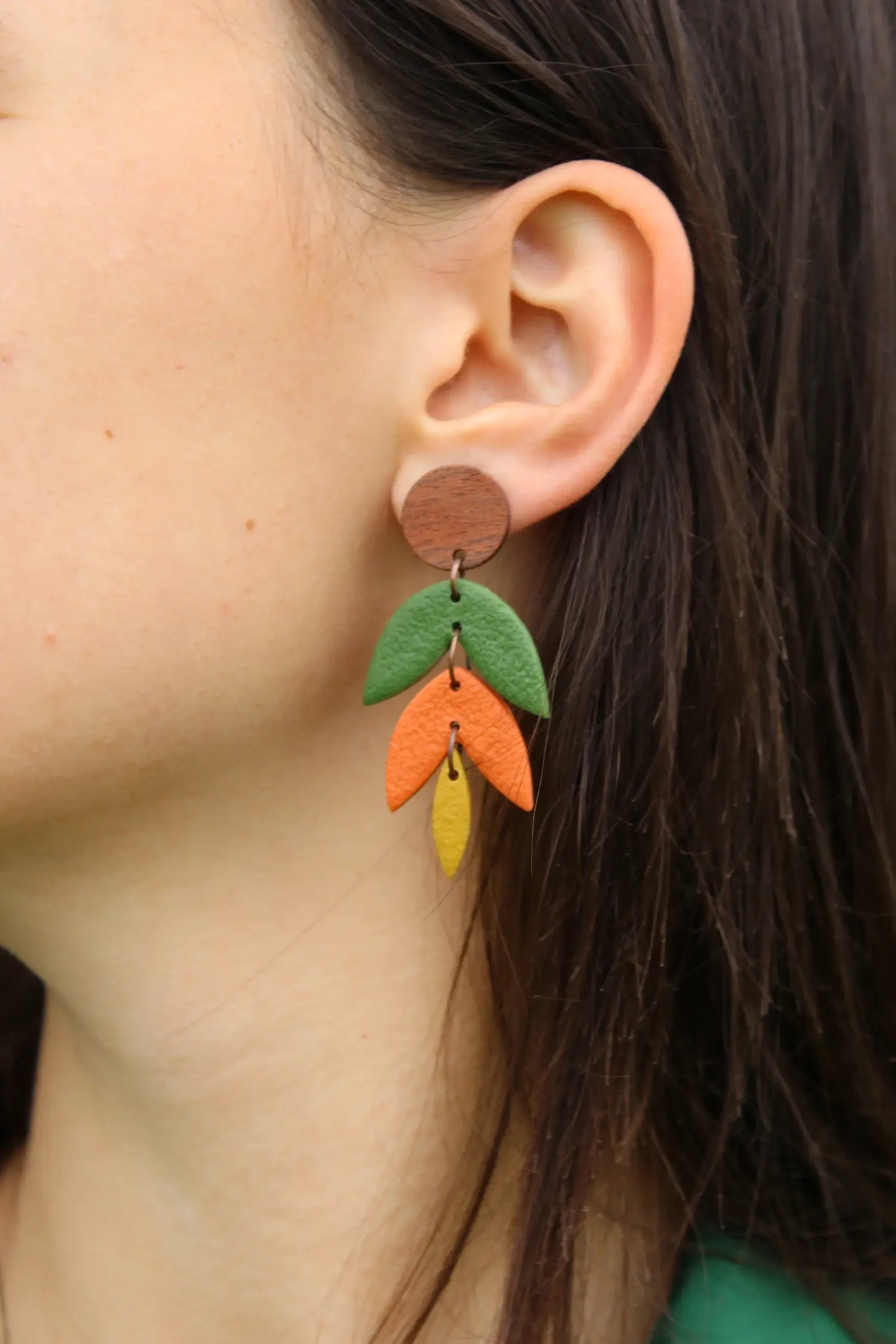 "Triple leaves" earrings