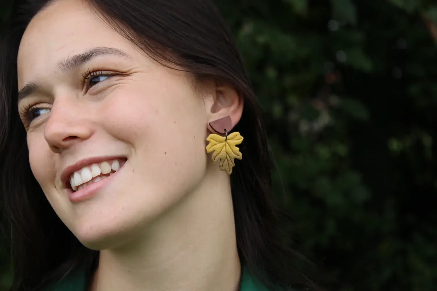 "Gradient leaves II" earrings