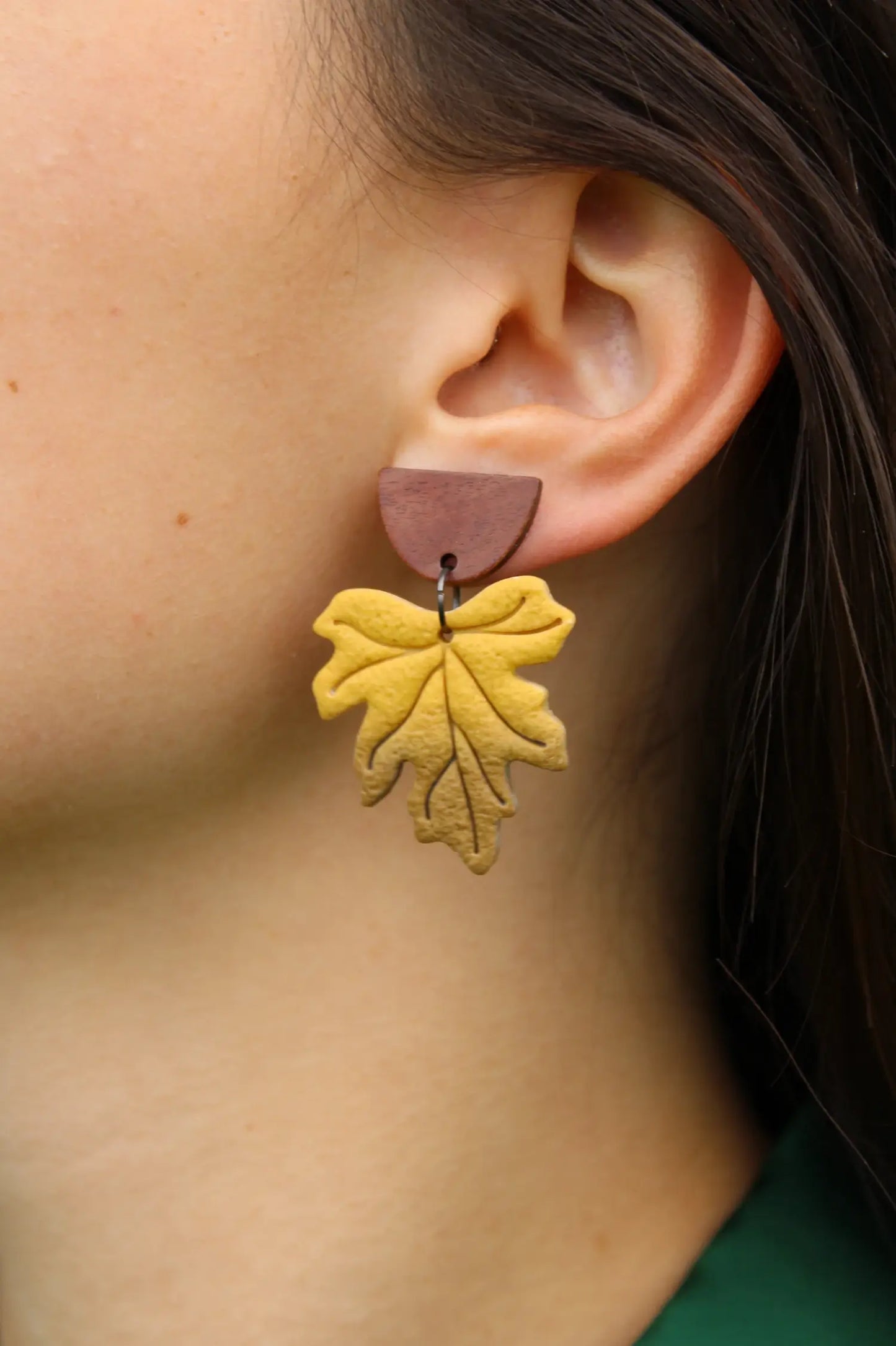 "Gradient leaves II" earrings