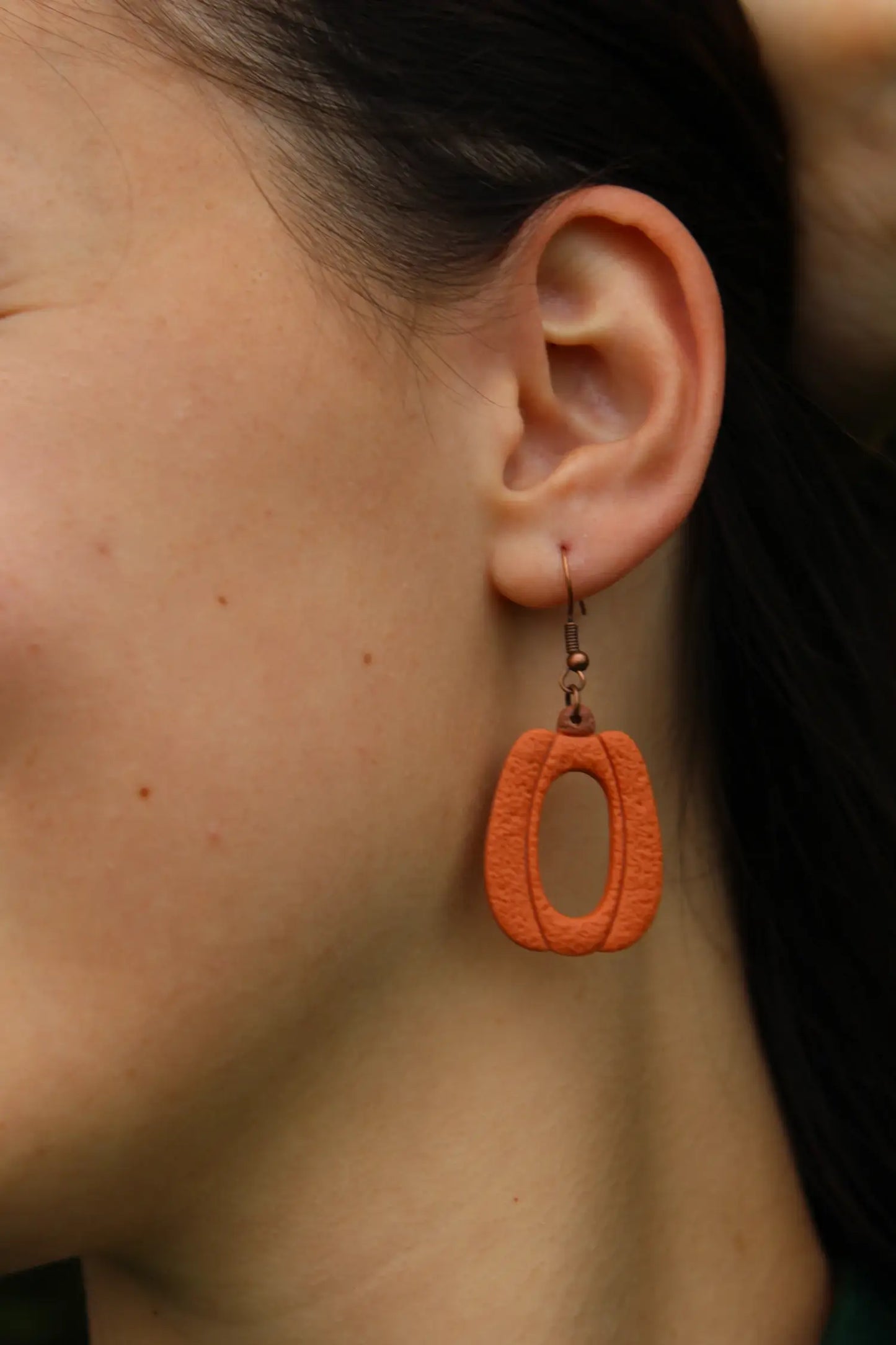 "Pumpkin holes" earrings