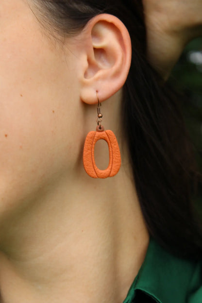 "Pumpkin holes" earrings