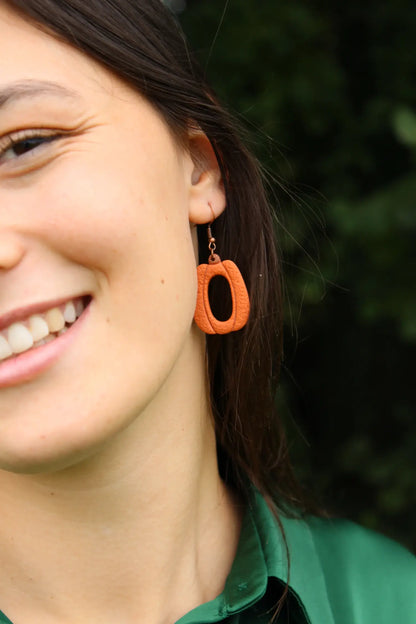 "Pumpkin holes" earrings