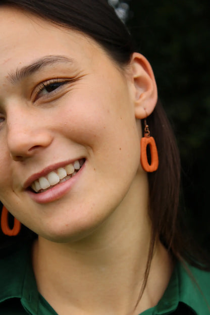 "Pumpkin holes" earrings