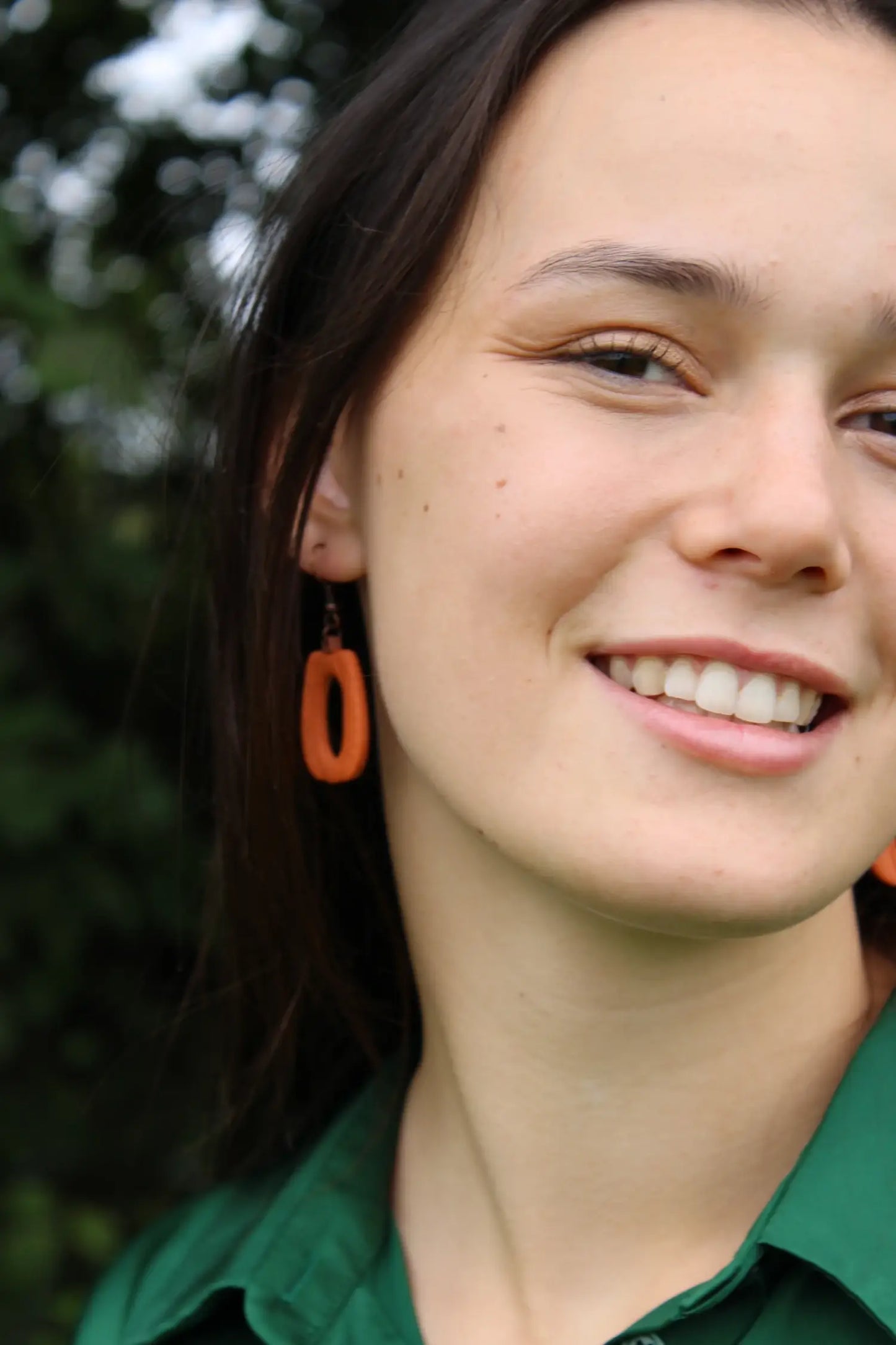 "Pumpkin holes" earrings