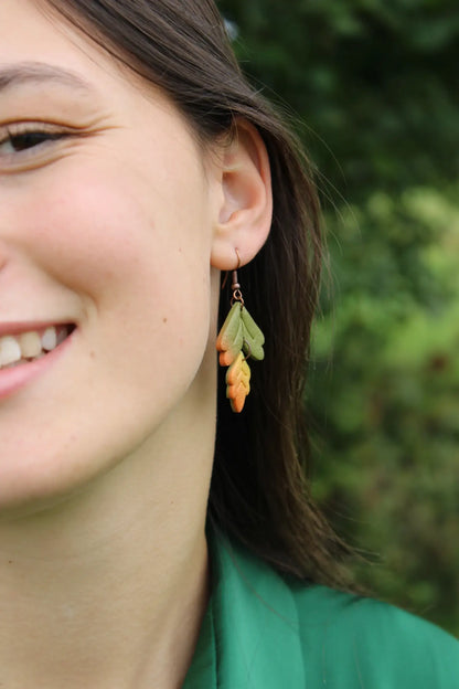 "Gradient leaves" earrings