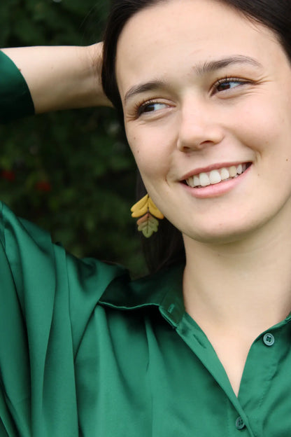 "Gradient leaves" earrings