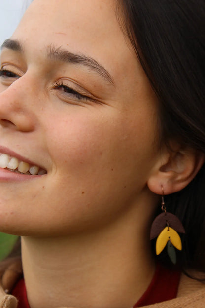 "Triple leaves II" earrings