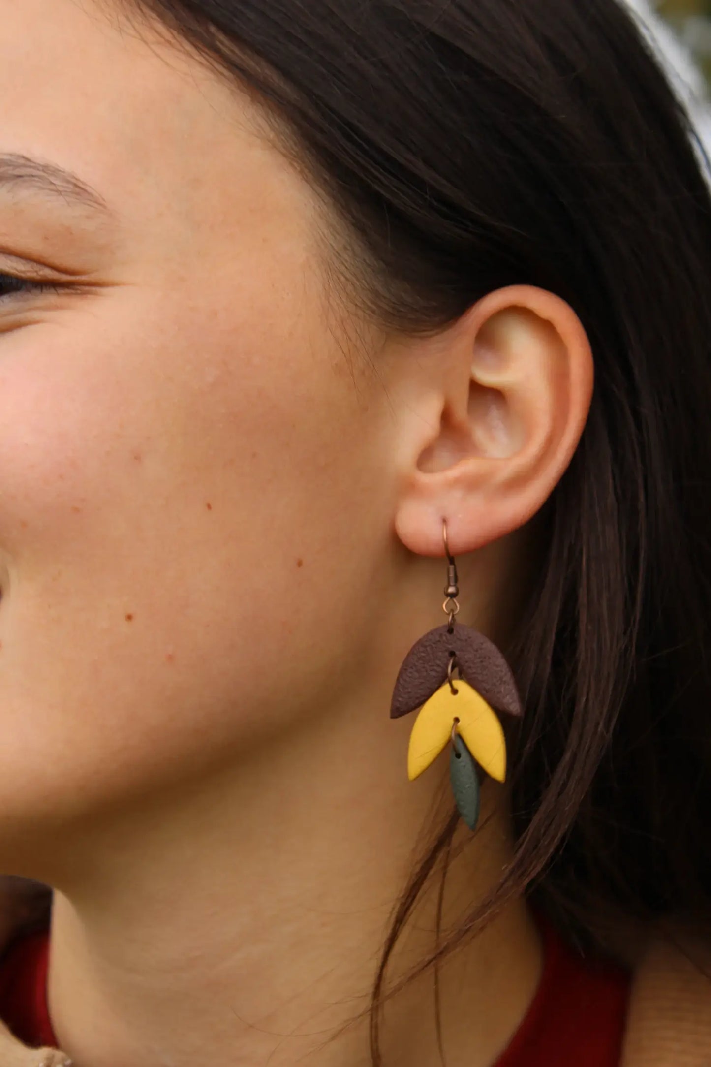 "Triple leaves II" earrings