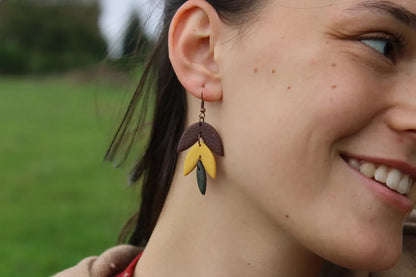 "Triple leaves II" earrings