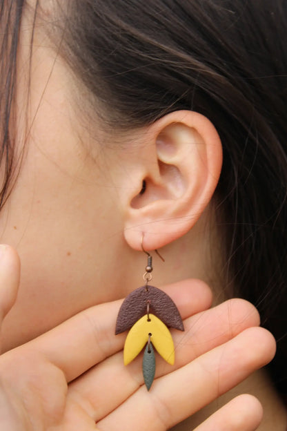 "Triple leaves II" earrings